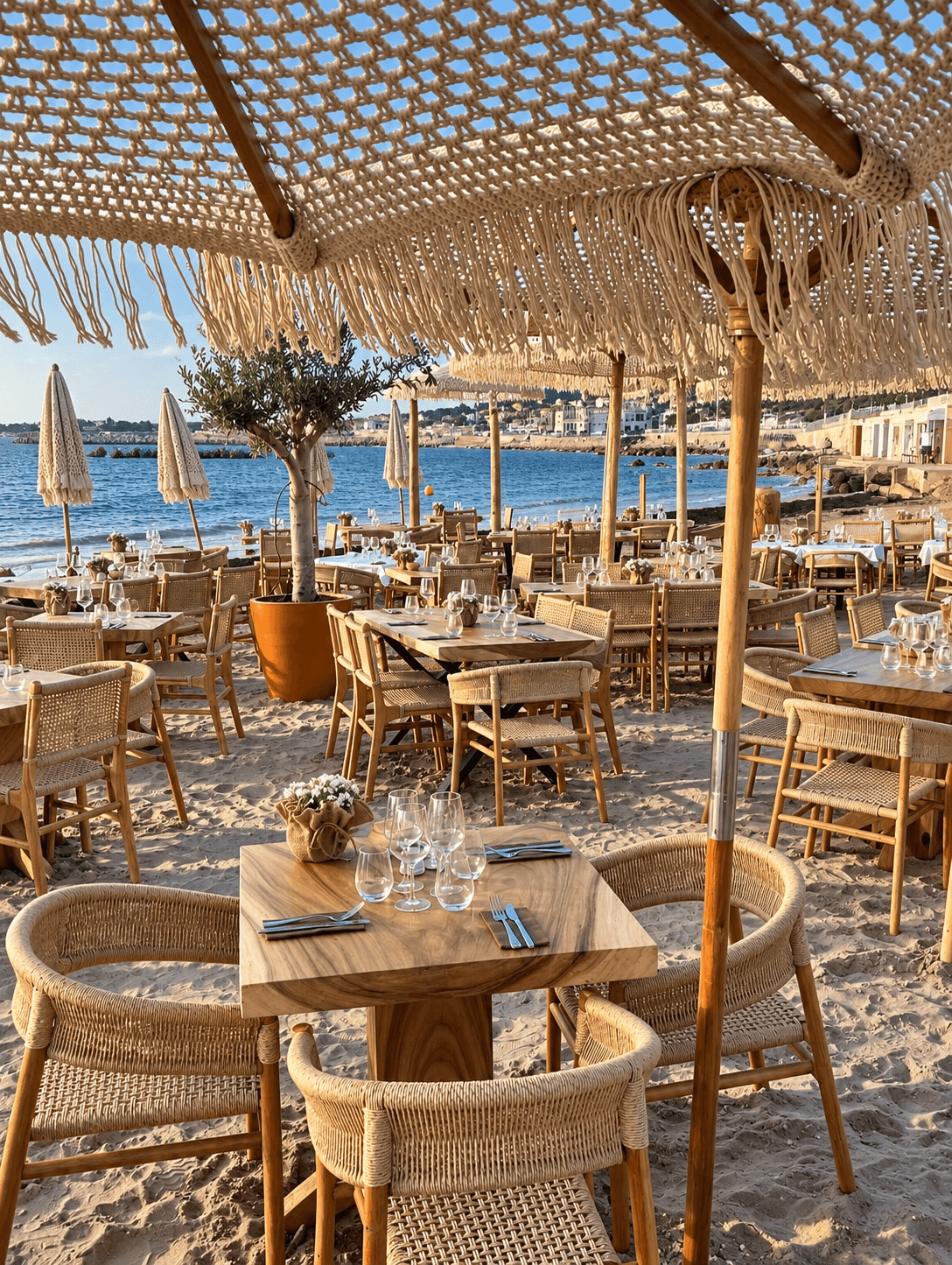 Vue d’ensemble de la terrasse du restaurant Luma