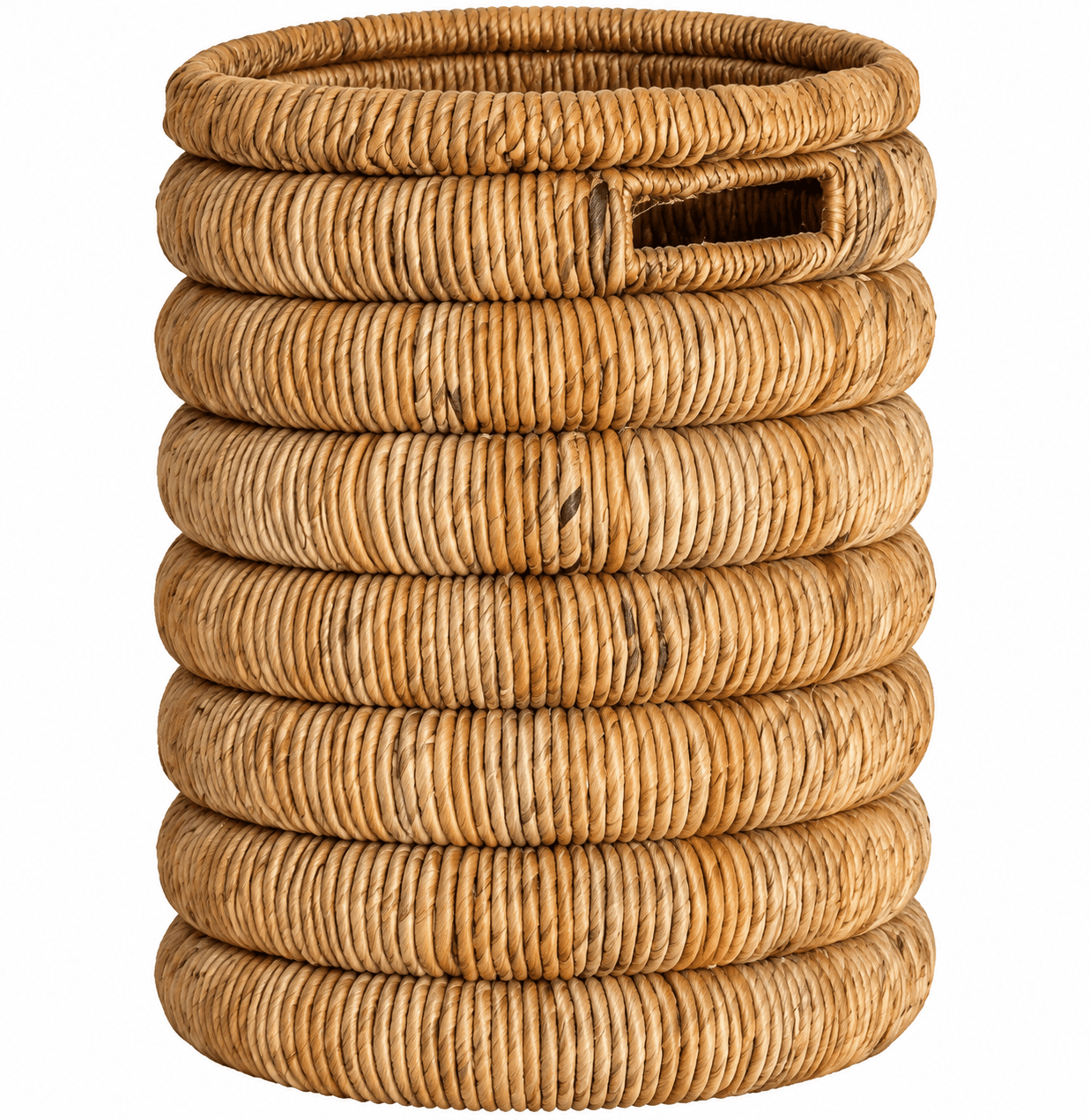 Panier cylindrique tressé