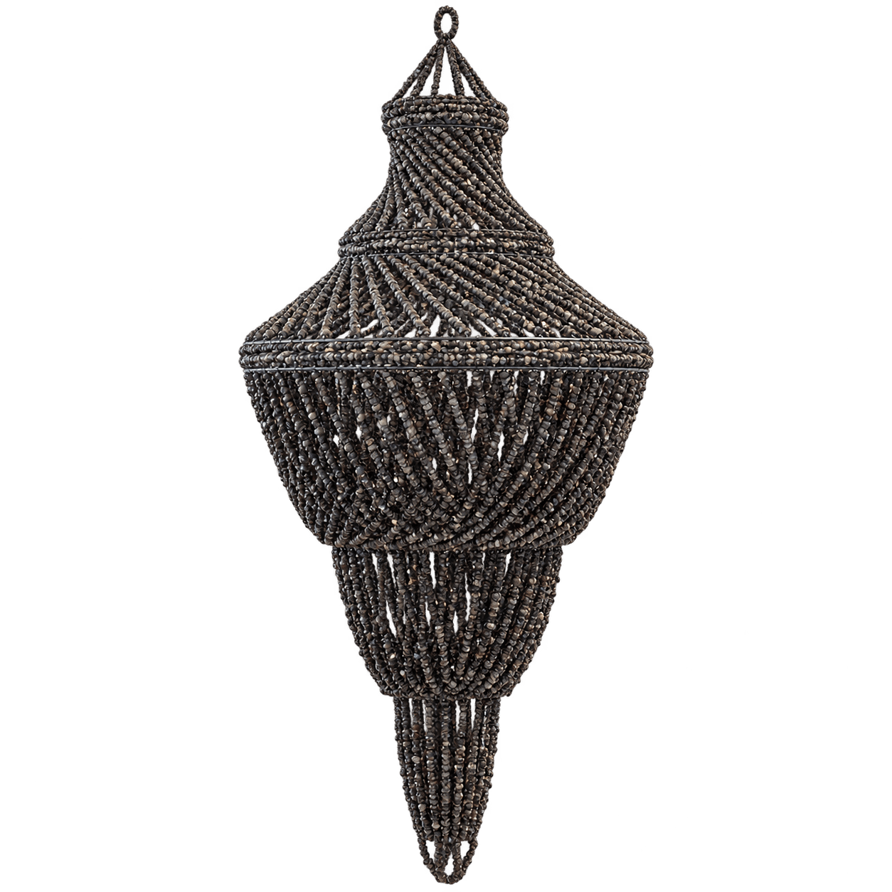 Lustre en coquillages noirs