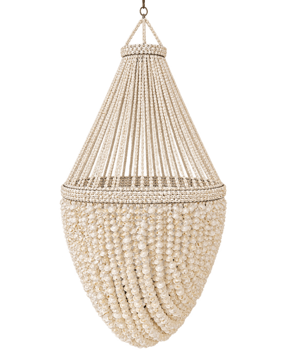 Lustre goutte en coquillages