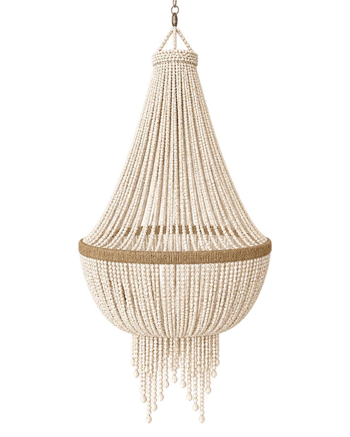Lustre cloche en coquillages