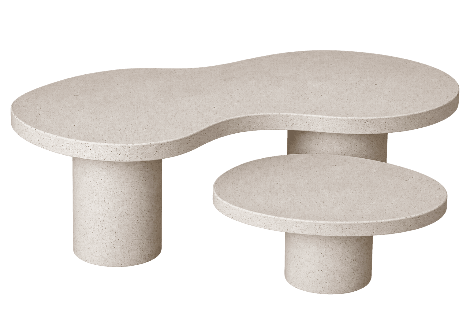 Tables basses organiques Terrazzo