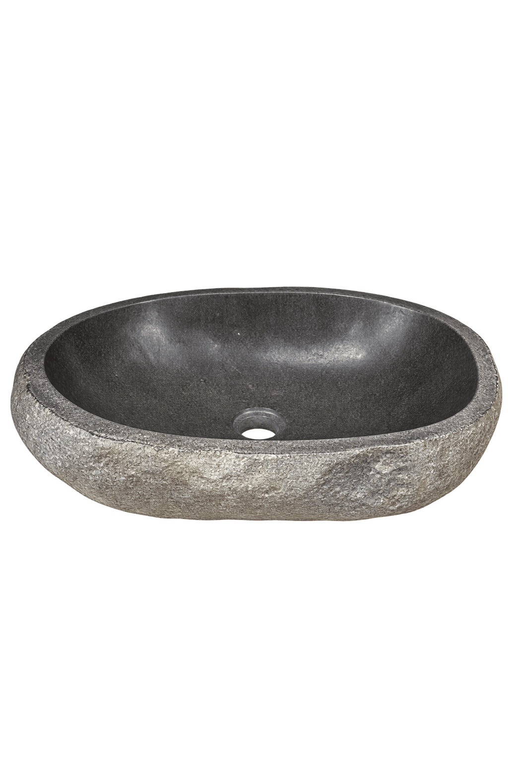 Vasque ovale en pierre noire