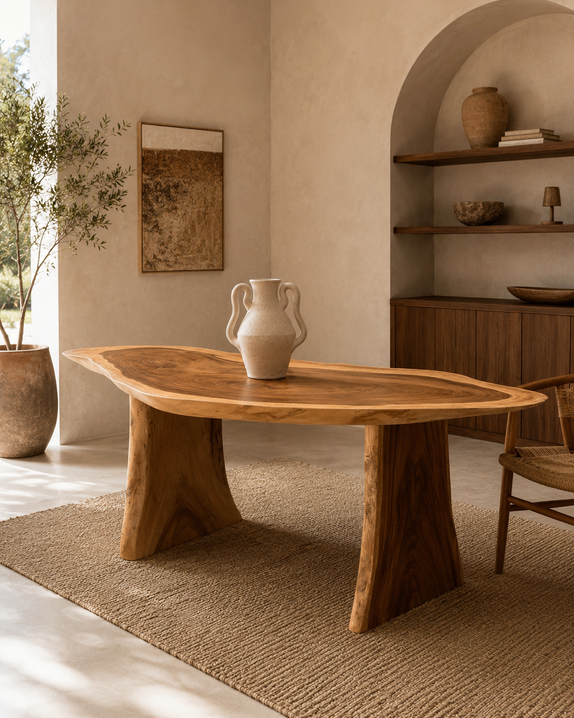 Table en bois massif de suar Atelier KAYU